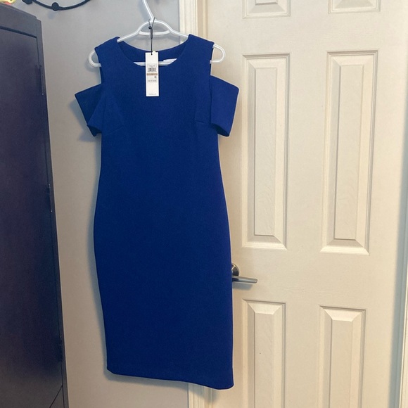 Calvin Klein size 12 Royal Blue dress brand new - Picture 1 of 4